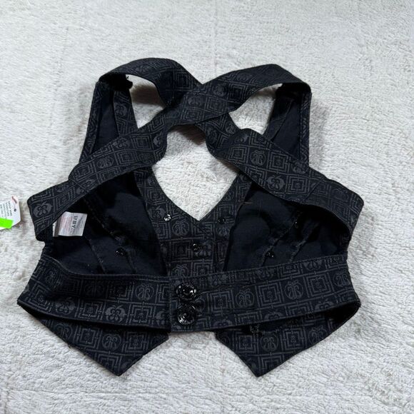 NWT Apple Bottoms Vintage Y2K Button Up Cropped Vest - Picture 2 of 6